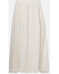 Velvet - Rachelle Linen Midi Skirt - Lyst