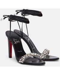 Christian Louboutin - Fanny Jolly Embellished Leather Sandals - Lyst