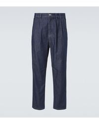 Brunello Cucinelli - Pleated Tapered Jeans - Lyst