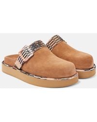 Missoni - Suede Round-Toe Clogs - Lyst