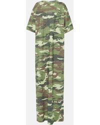 Acne Studios - Edrass Camouflage Cotton Maxi Dress - Lyst