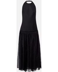 Rohe - Pleated Wool-Blend Muslin Maxi Dress - Lyst