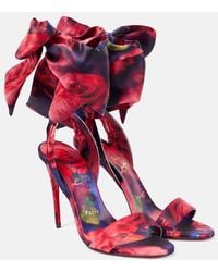 Christian Louboutin - Sandale Du Désert Crepe Satin Sandals 100 - Lyst