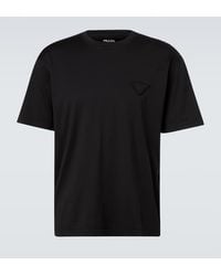 Prada - T-Shirt Aus Baumwoll-Jersey - Lyst