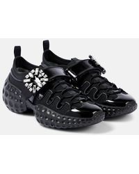 Roger Vivier - Viv' Run Embellished Sneakers - Lyst