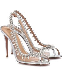Aquazzura Verzierte Sandalen Temptation 105 - Mettallic