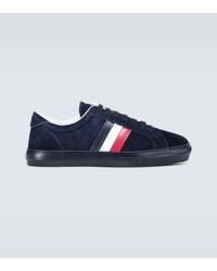 Moncler - New Monaco Suede Sneakers - Lyst