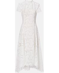 Oscar de la Renta - Robe Midi En Dentelle Guipure - Lyst