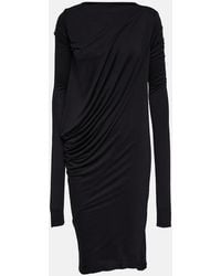 Rick Owens - Lilies Draped Jersey Midi Dress - Lyst