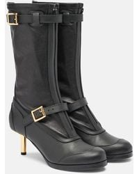 Sacai - Aviator Leather Boots - Lyst