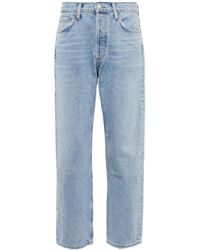 Agolde Jeans rectos Wyman de tiro bajo - Azul
