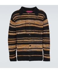 The Elder Statesman - Phantom Striped Cashmere And Cotton Shirt - Lyst