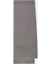 Loewe - Anagram Open-knit Mohair-blend Scarf - Lyst