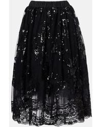 Simone Rocha - Sequined Midi Skirt - Lyst