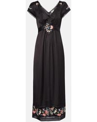 RIXO London - Carey Floral Satin Maxi Dress - Lyst