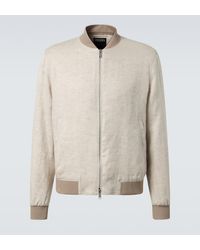 ZEGNA - Linen Bomber Jacket - Lyst