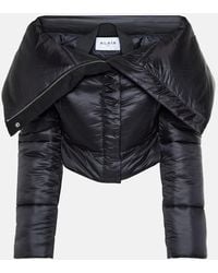 Alaïa - Cropped Puffer Jacket - Lyst