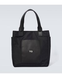 Y-3 - Lux Leather-trimmed Tote Bag - Lyst