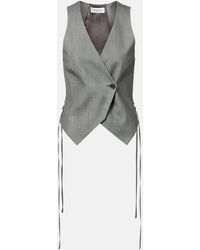 McQueen - Chaleco Asimetrico De Lana - Lyst