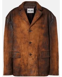 Miu Miu - Oversized Suede Jacket - Lyst