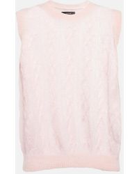 Amiri - Openwork Alpaca And Mohair-Blend Vest - Lyst