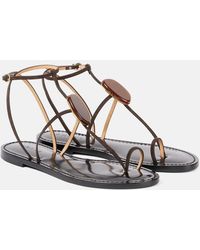 Amanu - Cairo Embellished Leather Sandals - Lyst