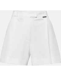 Brunello Cucinelli - Pleated Cotton Shorts - Lyst