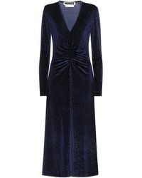 ROTATE BIRGER CHRISTENSEN Midikleid aus Samt - Blau