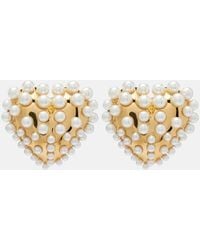 Oscar de la Renta - Faux Pearl-Embellished Clip-On Earrings - Lyst