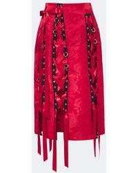 Simone Rocha - Bow-Detail Floral Brocade Midi Skirt - Lyst