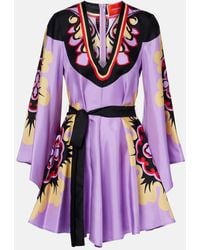 La DoubleJ - Silk Magnifico Mini Dress - Lyst