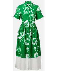 Erdem - Floral Cotton Poplin Shirt Dress - Lyst
