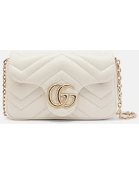 Gucci - Gg Marmont Mini Matelassé Leather Shoulder Bag - Lyst