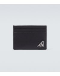 Prada Kartenetui aus Leder - Schwarz