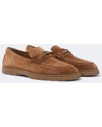 Tod's - Suede Penny Loafers - Lyst