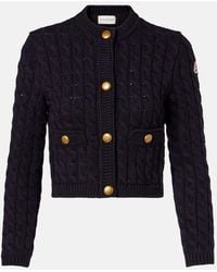 Moncler - Cardigan Aus Einem Baumwollgemisch - Lyst