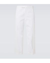 Thom Browne - Cropped-Chinohose Aus Baumwoll-Twill - Lyst