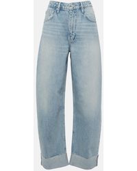 FRAME - High-rise Barrel-leg Jeans - Lyst