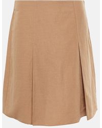 Vince - Mini-Jupe En Coton Melange - Lyst