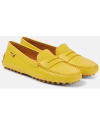 Tod's - Gommino Metallic Leather Driving Shoes - Lyst