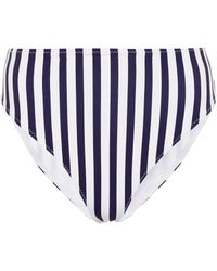 Caroline Constas Gestreiftes Bikini-Höschen Viki - Blau