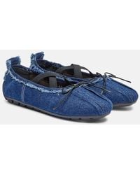 Simone Rocha - Ballerina Grip Denim Ballet Flats - Lyst