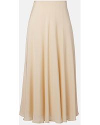 Loro Piana - Erika Silk Midi Skirt - Lyst