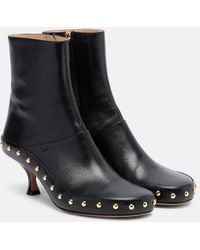 Chloé - Junie Studded Leather Ankle Boots - Lyst