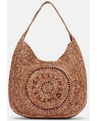 Stella McCartney - Logo Small Raffia Shoulder Bag - Lyst