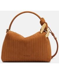 JW Anderson - Schultertasche Jwa Corner Aus Veloursleder - Lyst
