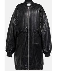 Frankie Shop - Oversized Faux Leather Bomber Jacket - Lyst