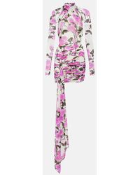 David Koma - Floral Ruched Minidress - Lyst