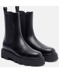 Moncler - Aurea Leather Chelsea Boots - Lyst