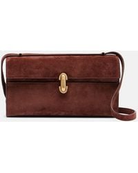 SAVETTE - Schultertasche Symmetry 26 Aus Veloursleder - Lyst